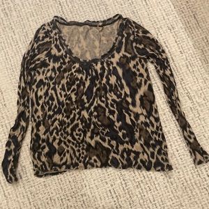 Elie tahari animal print top